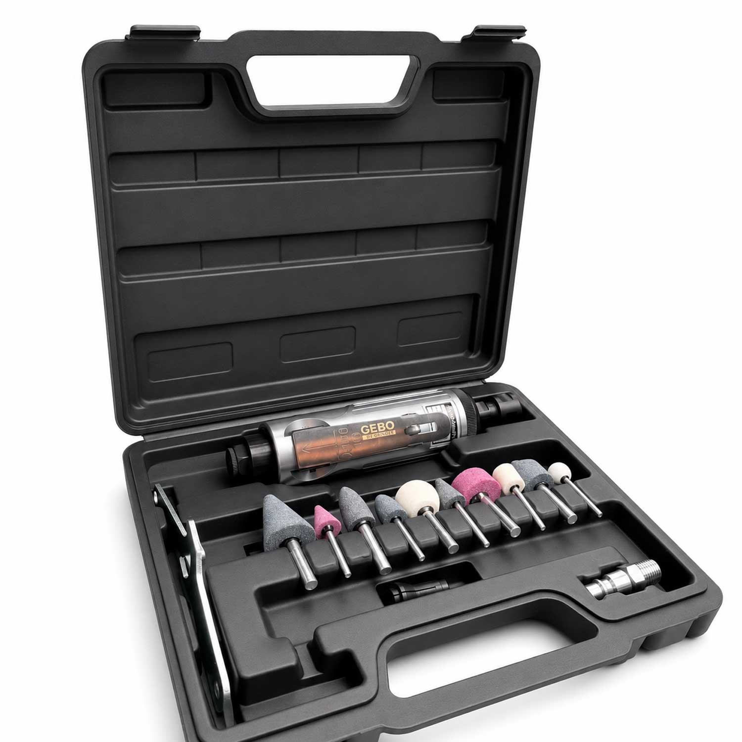 Pneumatická priama brúska s príslušenstvom Gebo Tools