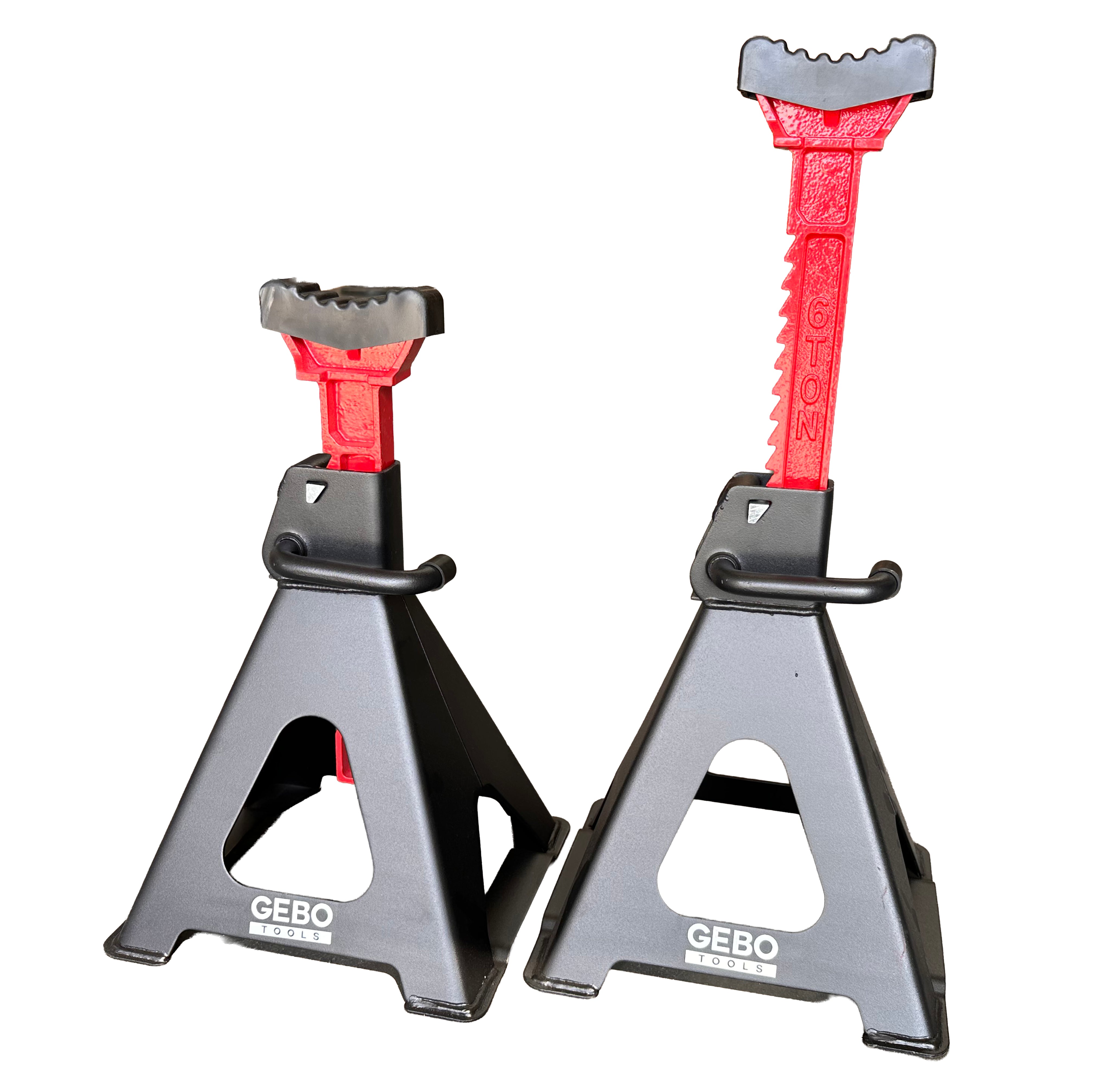 Podpery 2ks, 6t, 39 - 60cm, s dvojitým zabezpečením a gumovou podložkou, Gebo Tools