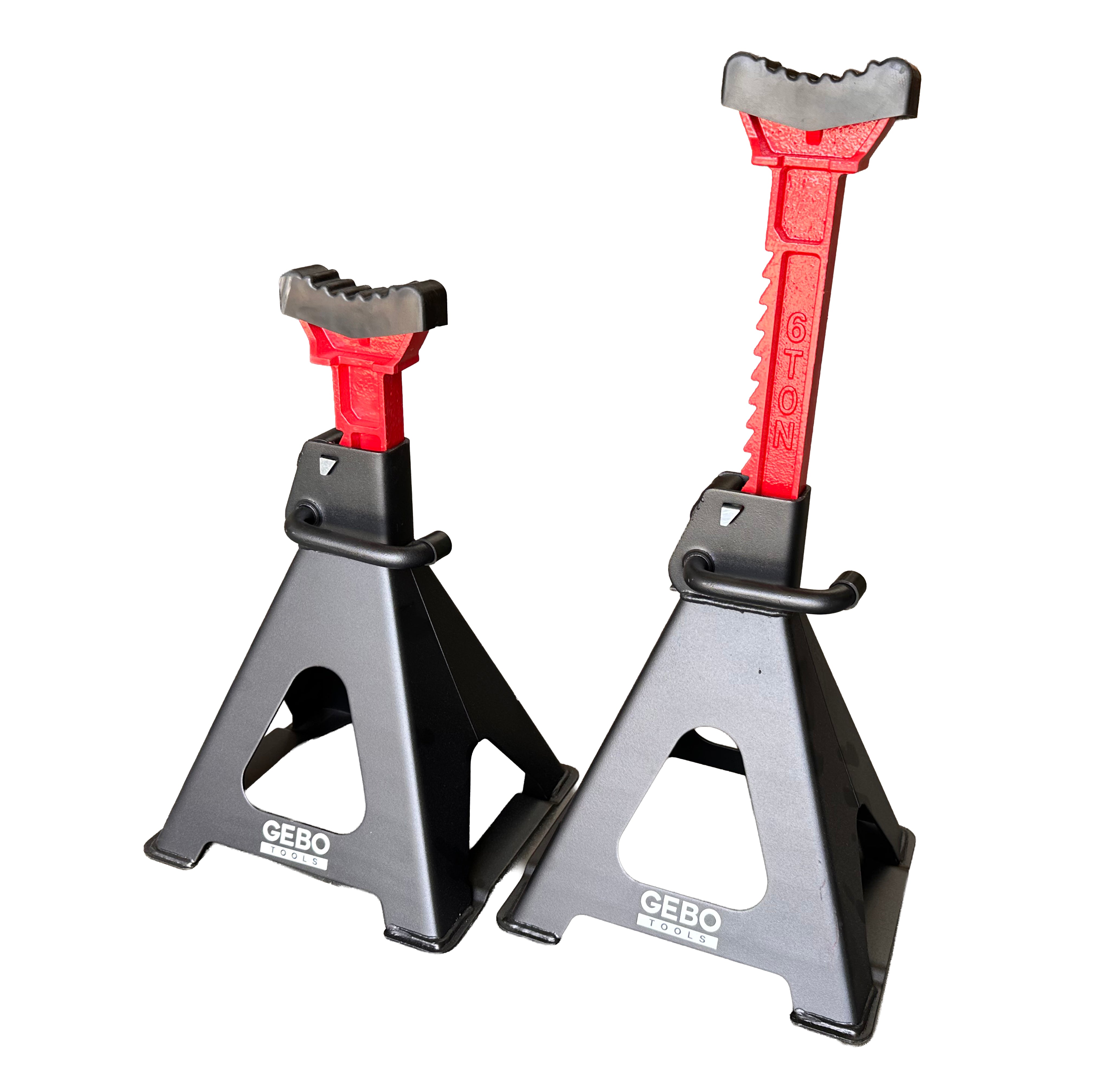 Podpery 2ks, 6t, 39 - 60cm, s dvojitým zabezpečením a gumovou podložkou, Gebo Tools