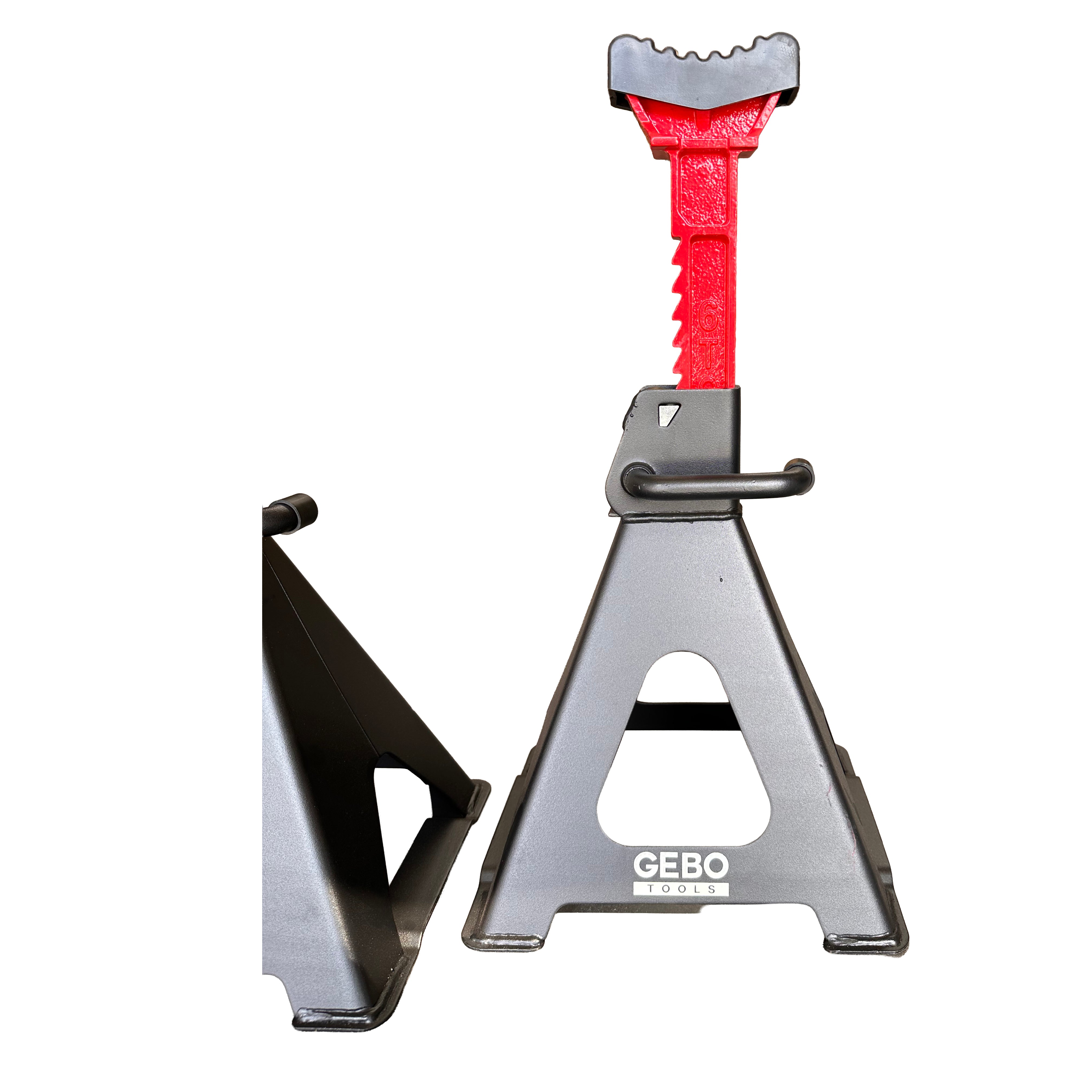 Podpery 2ks, 6t, 39 - 60cm, s dvojitým zabezpečením a gumovou podložkou, Gebo Tools