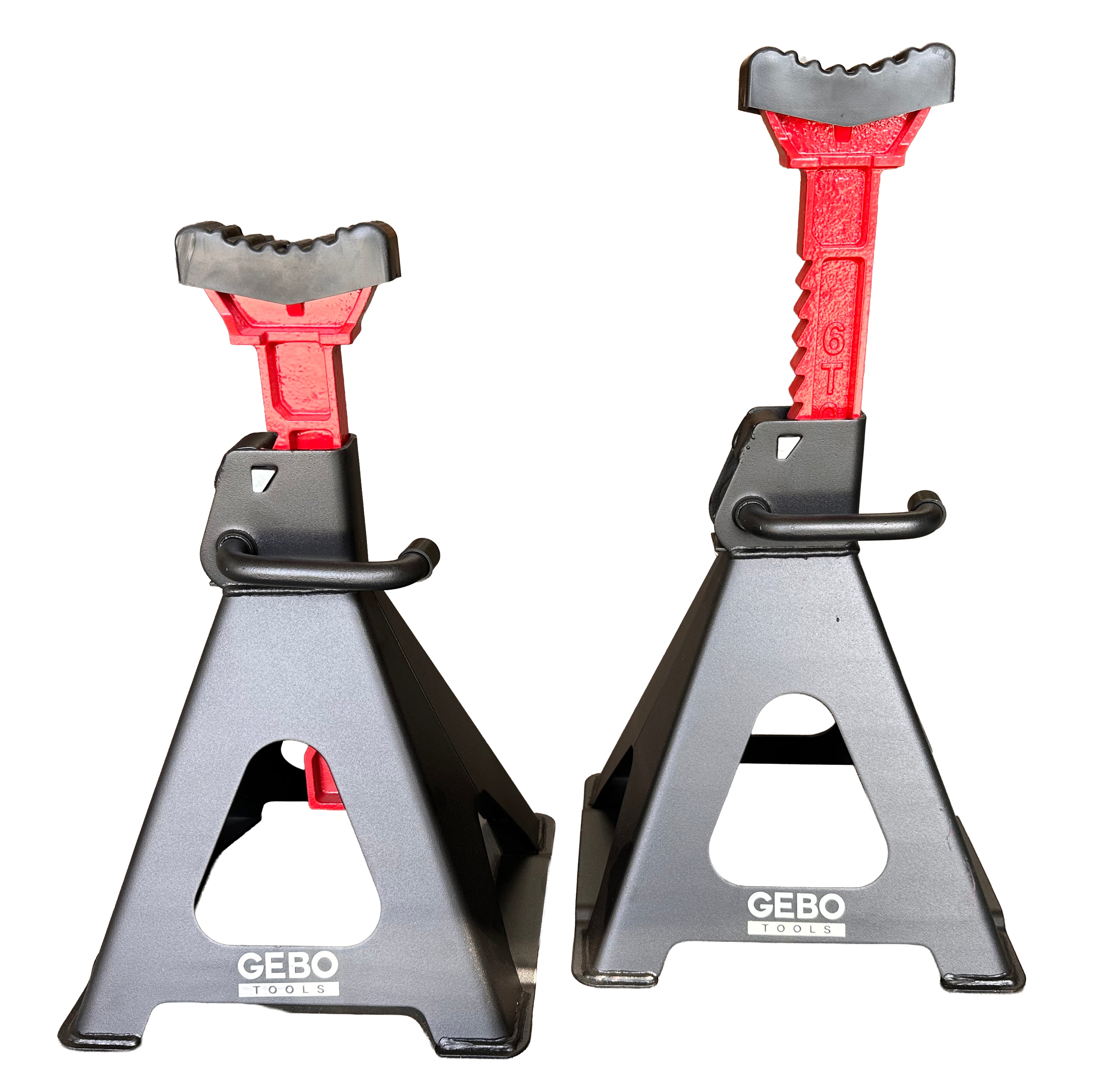Podpery 2ks, 6t, 39 - 60cm, s dvojitým zabezpečením a gumovou podložkou, Gebo Tools