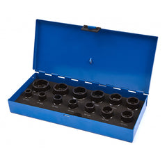 Súprava nástrčných kľúčov na opotrebované a bezpečnostné skrutky, štvorhran 1/2'' a 3/8'', 14ks