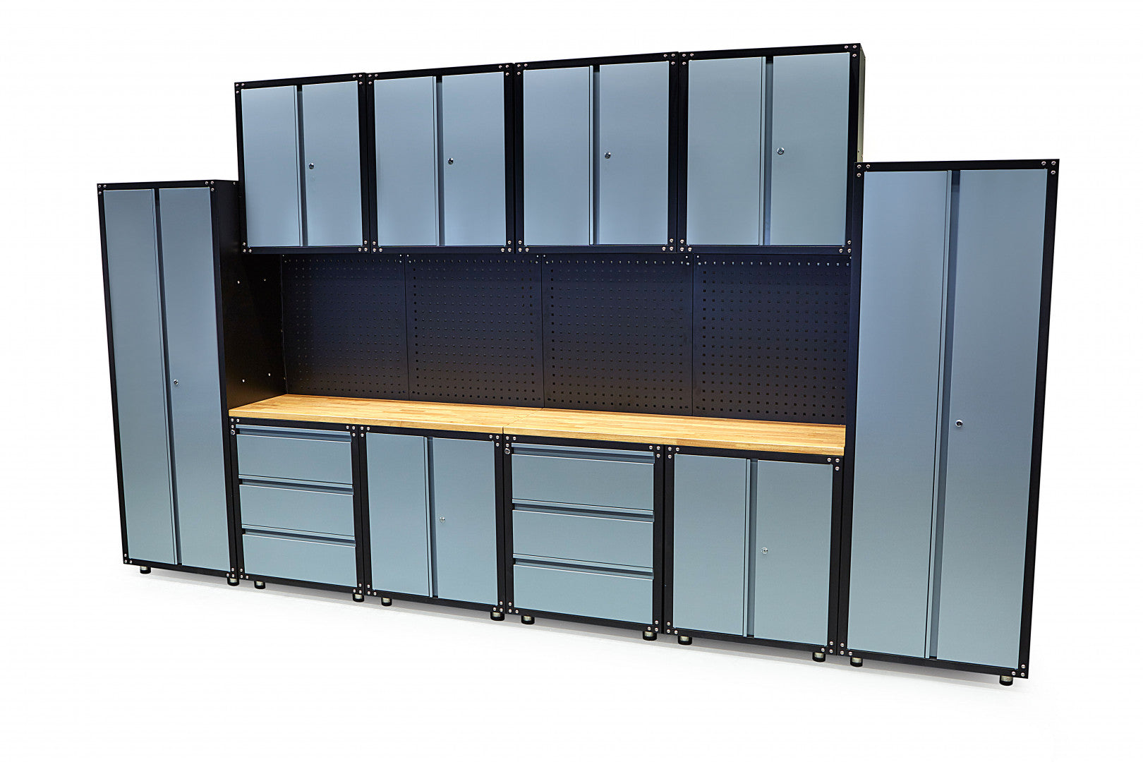 Zostava dielenského nábytku 16 dielov 400 × 230 × 46cm