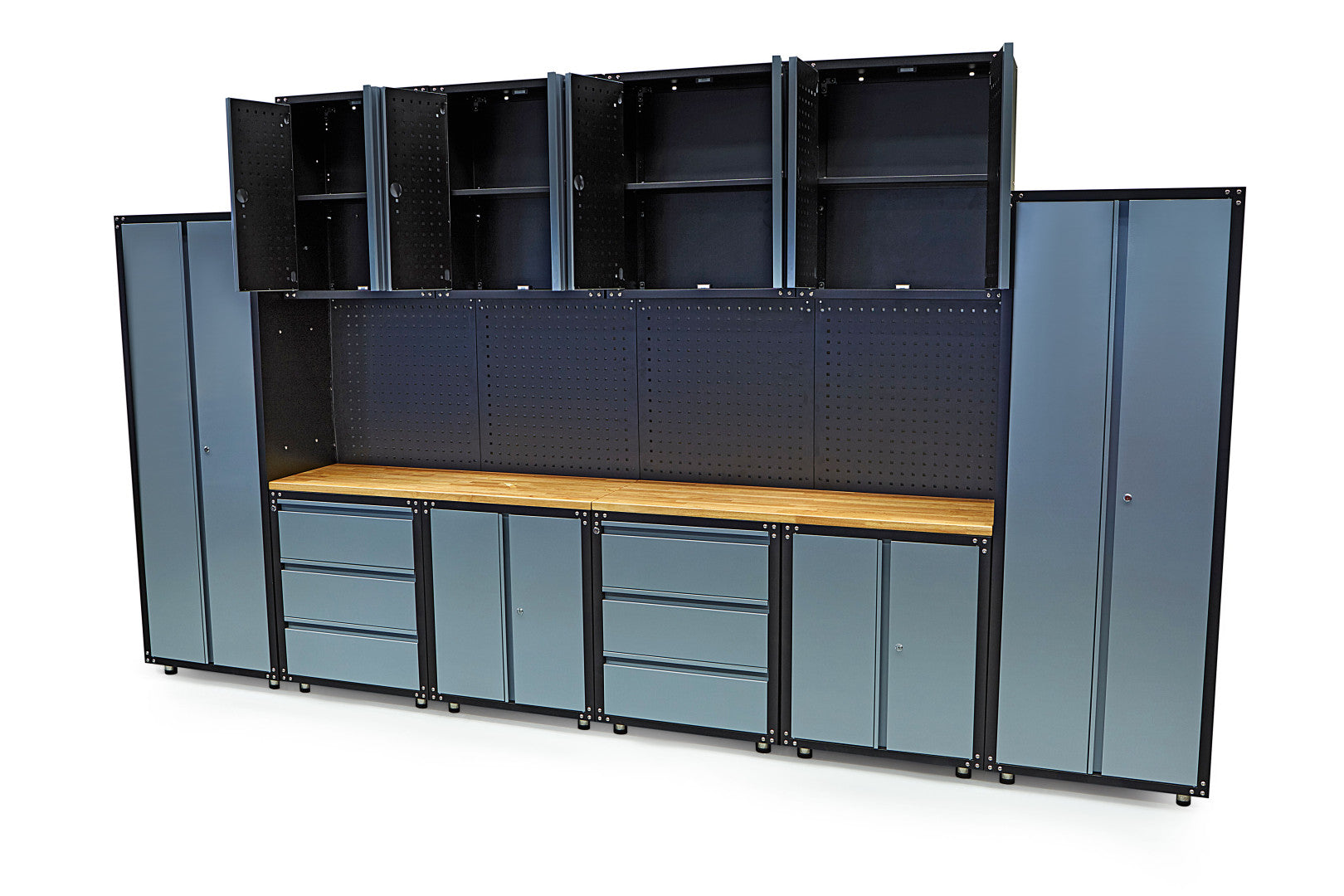 Zostava dielenského nábytku 16 dielov 400 × 230 × 46cm