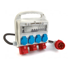 Prenosná rozvodná skrinka s istením 3 x 400V, 4 x 230V, IP44