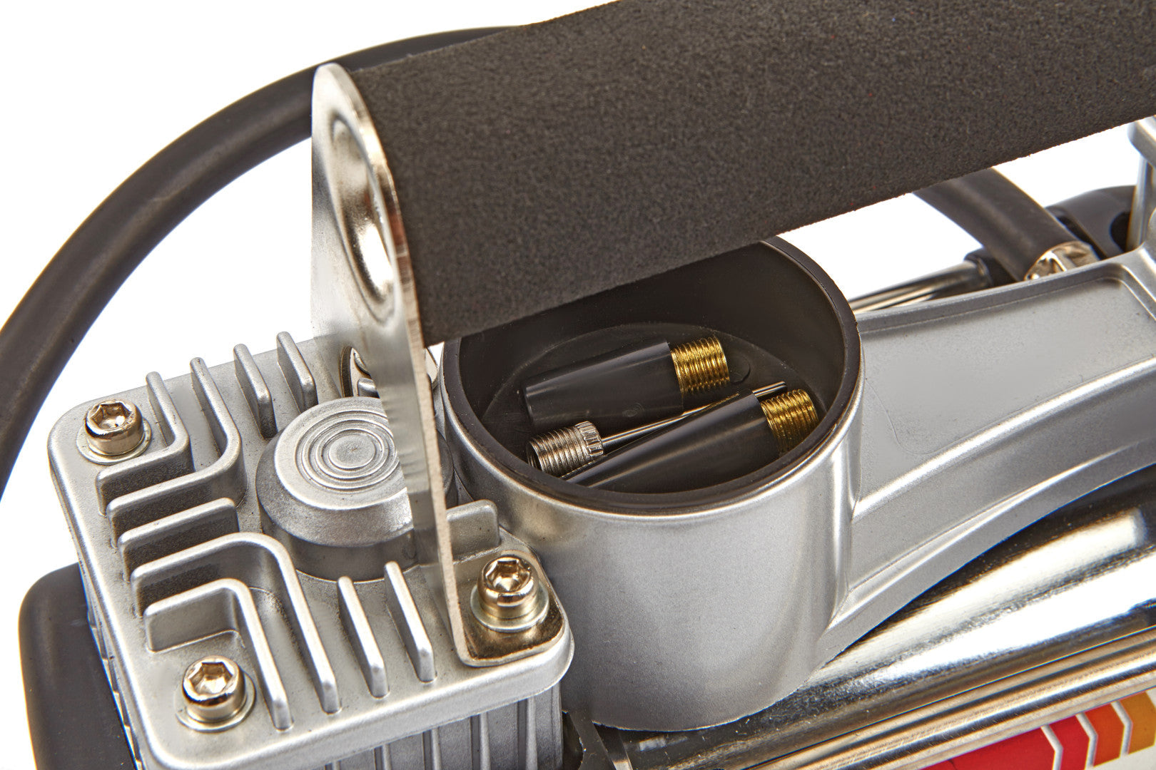 Kompresor na hustenie pneumatík, dvojvalcový 12V + príslušenstvo