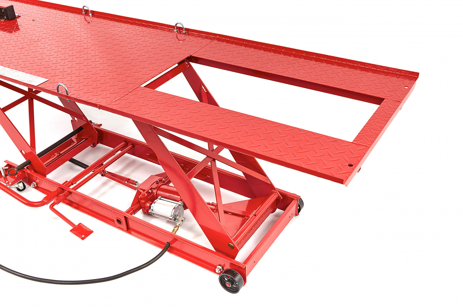 Hydraulicko-pneumatický zdvihák - zdvíhacia plošina pre motocykle s uchytením kolesa 450kg