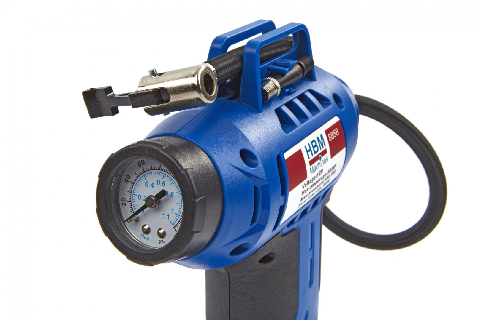 Kompresor na hustenie pneumatík s LED osvetlením 12V