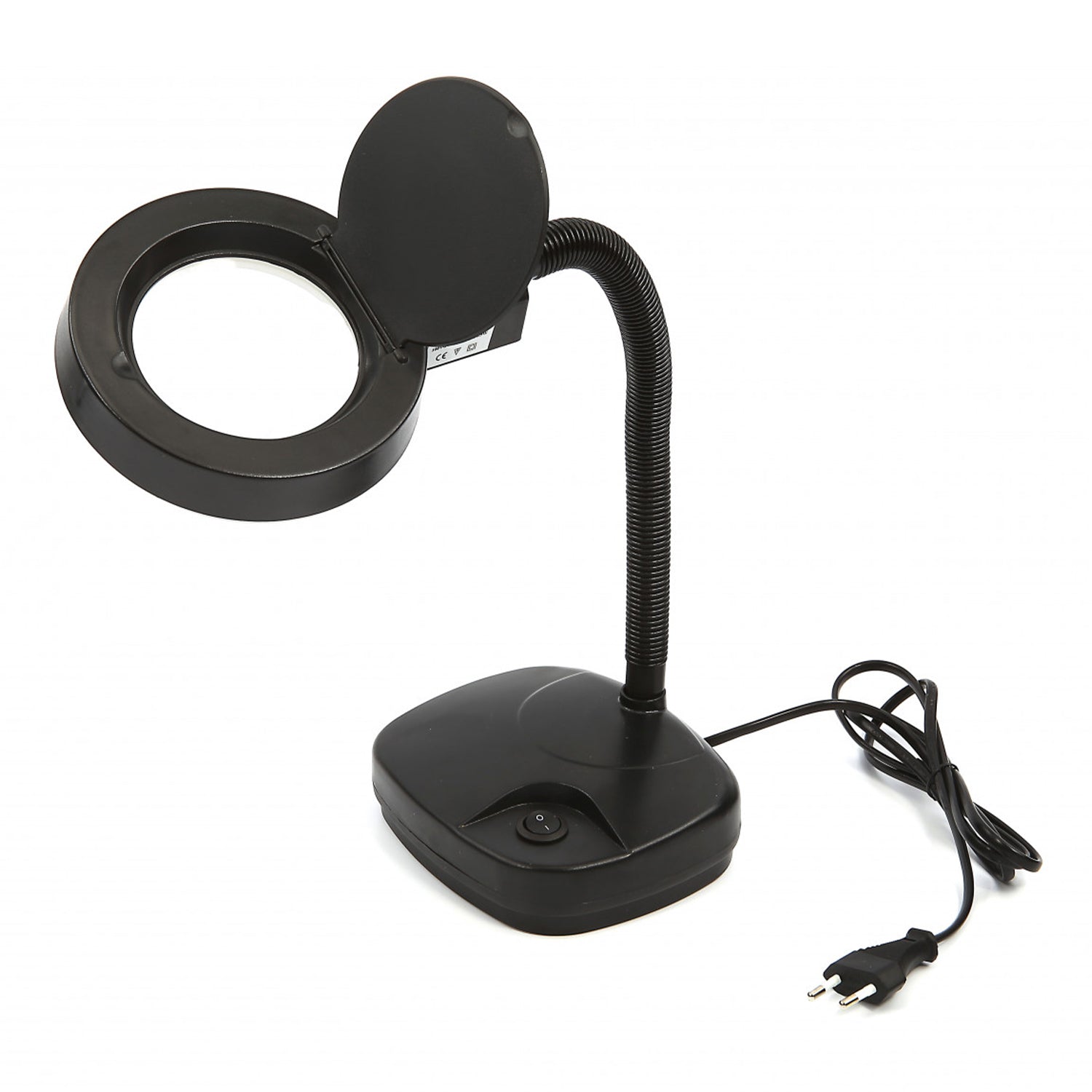 Stolová lampa s lupou a flexibilným ramenom