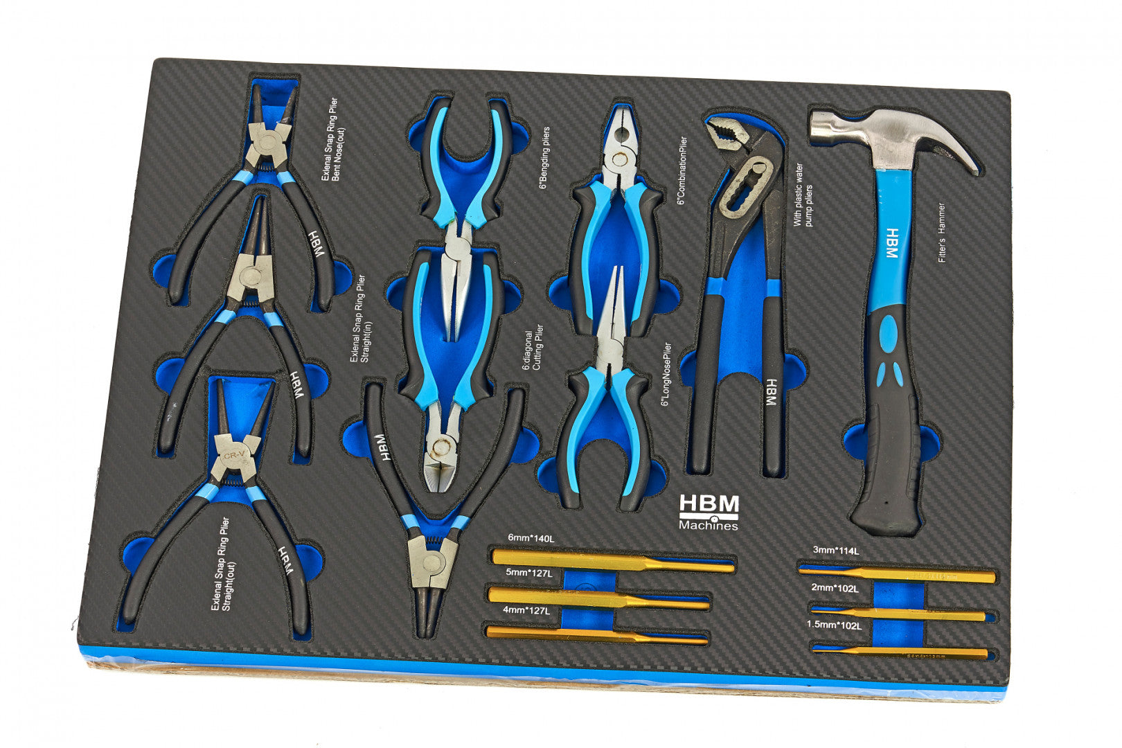 Profesionálna skrinka - dielenský vozík s náradím, so 7 zásuvkami, 245ks náradia, 6 vložiek carbon - HBM Holandsko, premium