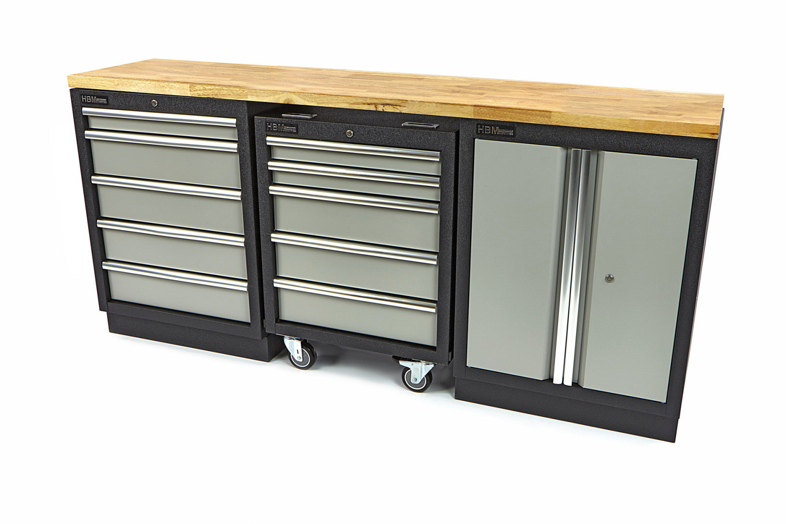Profesionálna skrinka - vozík na náradie, 5 zásuviek HBM