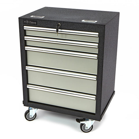 Profesionálna skrinka - vozík na náradie, 5 zásuviek HBM