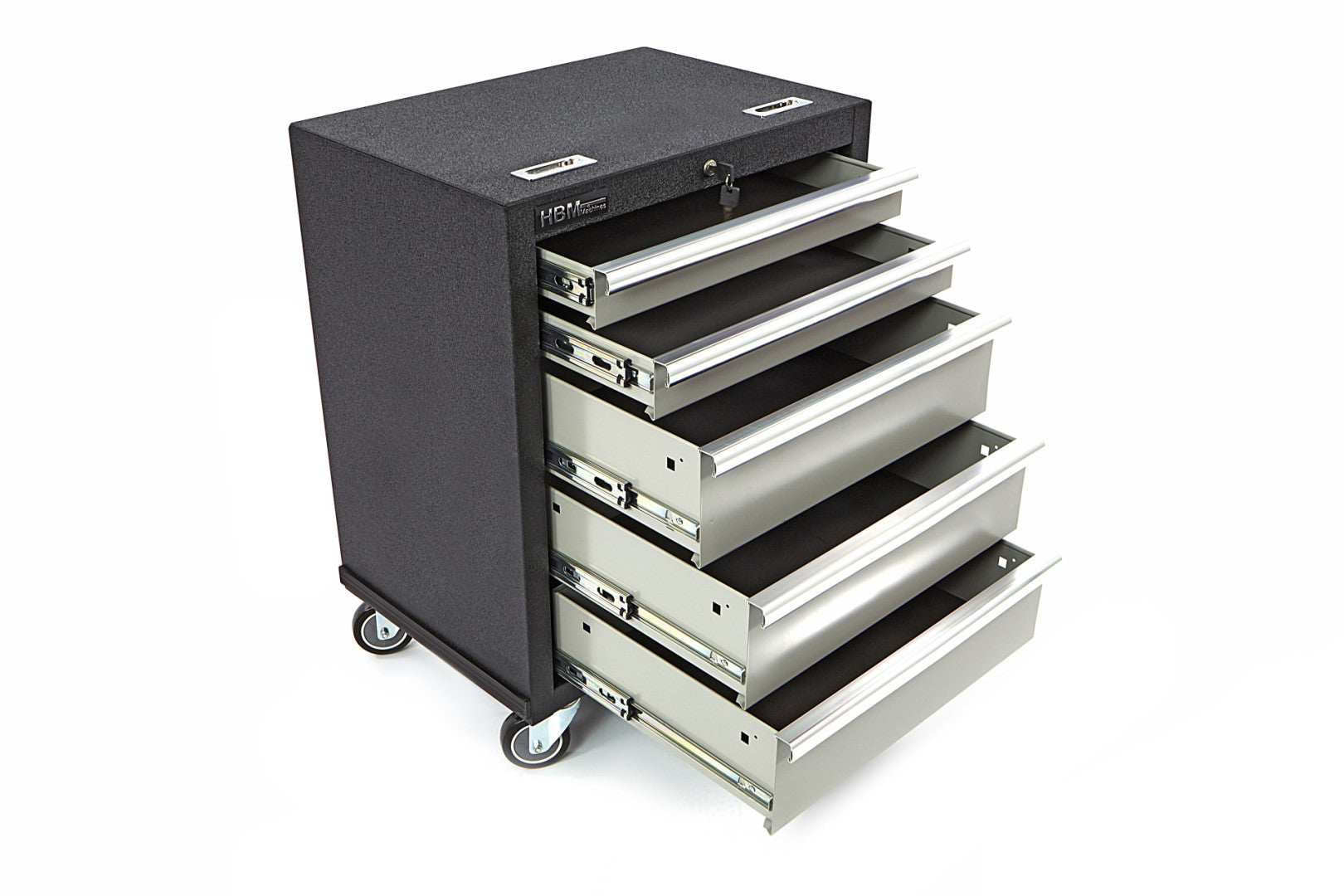 Profesionálna skrinka - vozík na náradie, 5 zásuviek HBM
