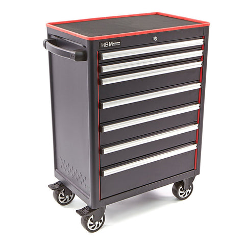 Profesionálna skrinka - vozík na náradie, 7 zásuviek HBM