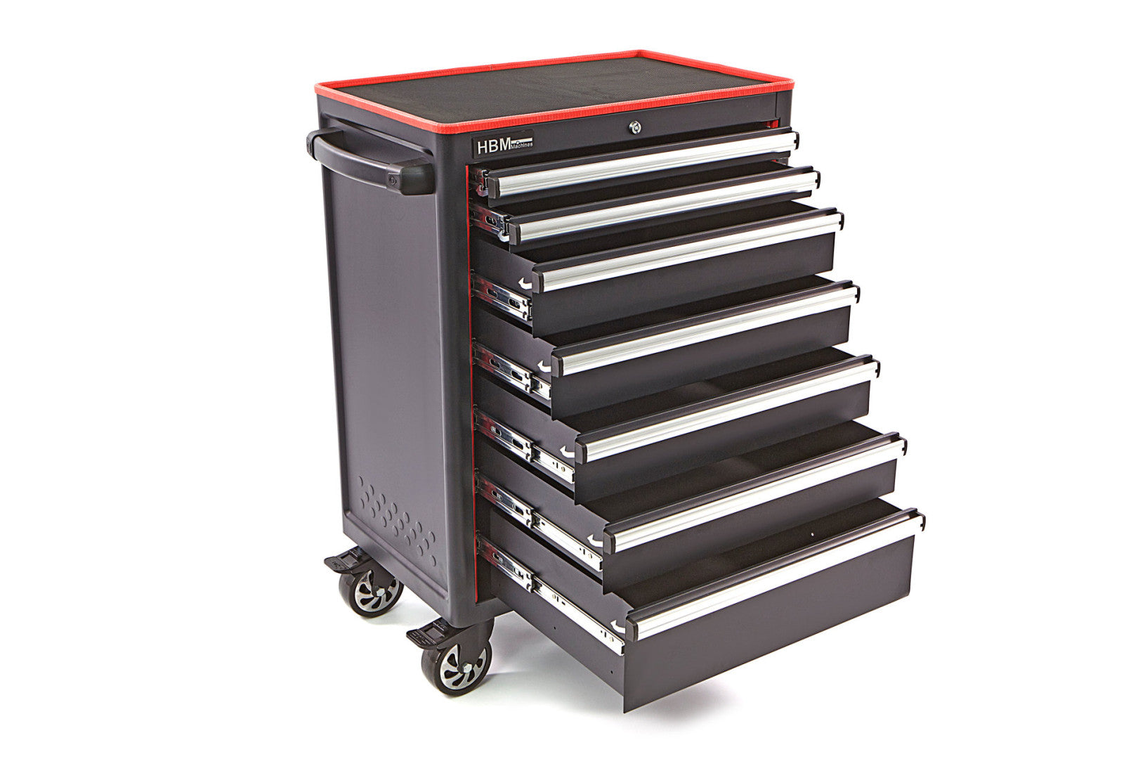 Profesionálna skrinka - vozík na náradie, 7 zásuviek HBM