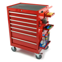 Sada 4 magnetických políc na skrinku na náradie, červená