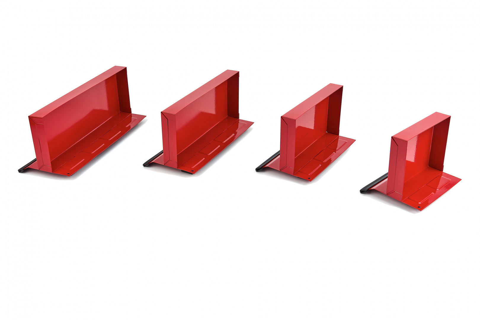 Sada 4 magnetických políc na skrinku na náradie, červená