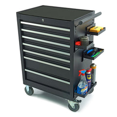 Sada 4ks magnetických políc na vozík na náradie - čierna, bočné usporiadanie, univerzálne, HBM Holandsko