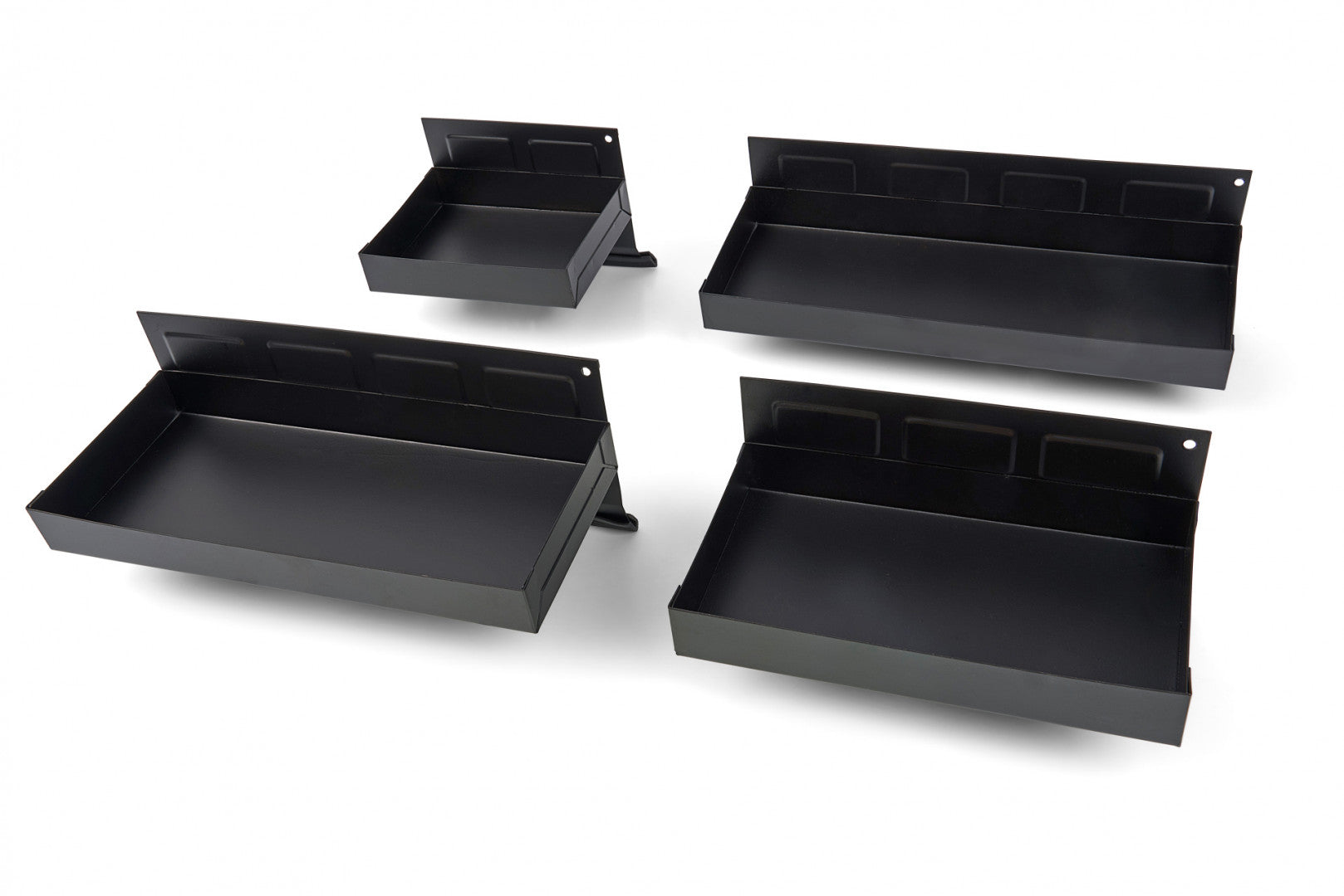 Sada 4ks magnetických políc na vozík na náradie - čierna, bočné usporiadanie, univerzálne, HBM Holandsko