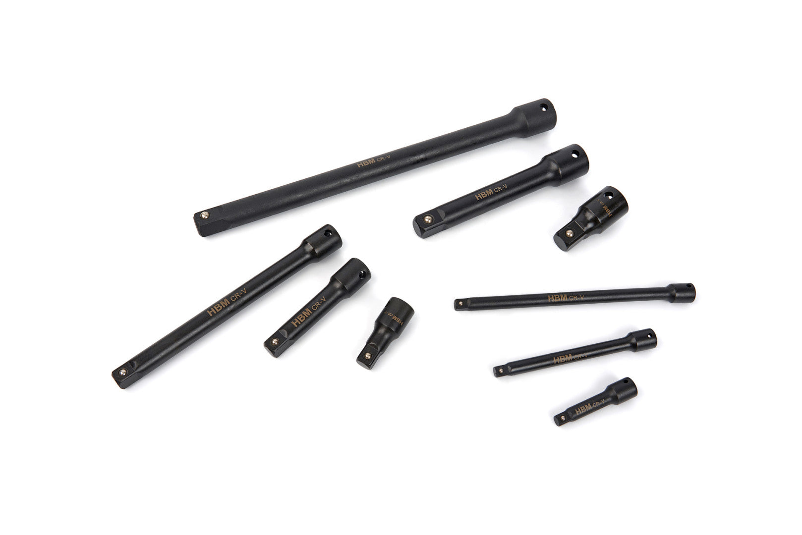 Sada silových predlžovacích nadstavcov 9ks 1/4'' 3/8'' 1/2''