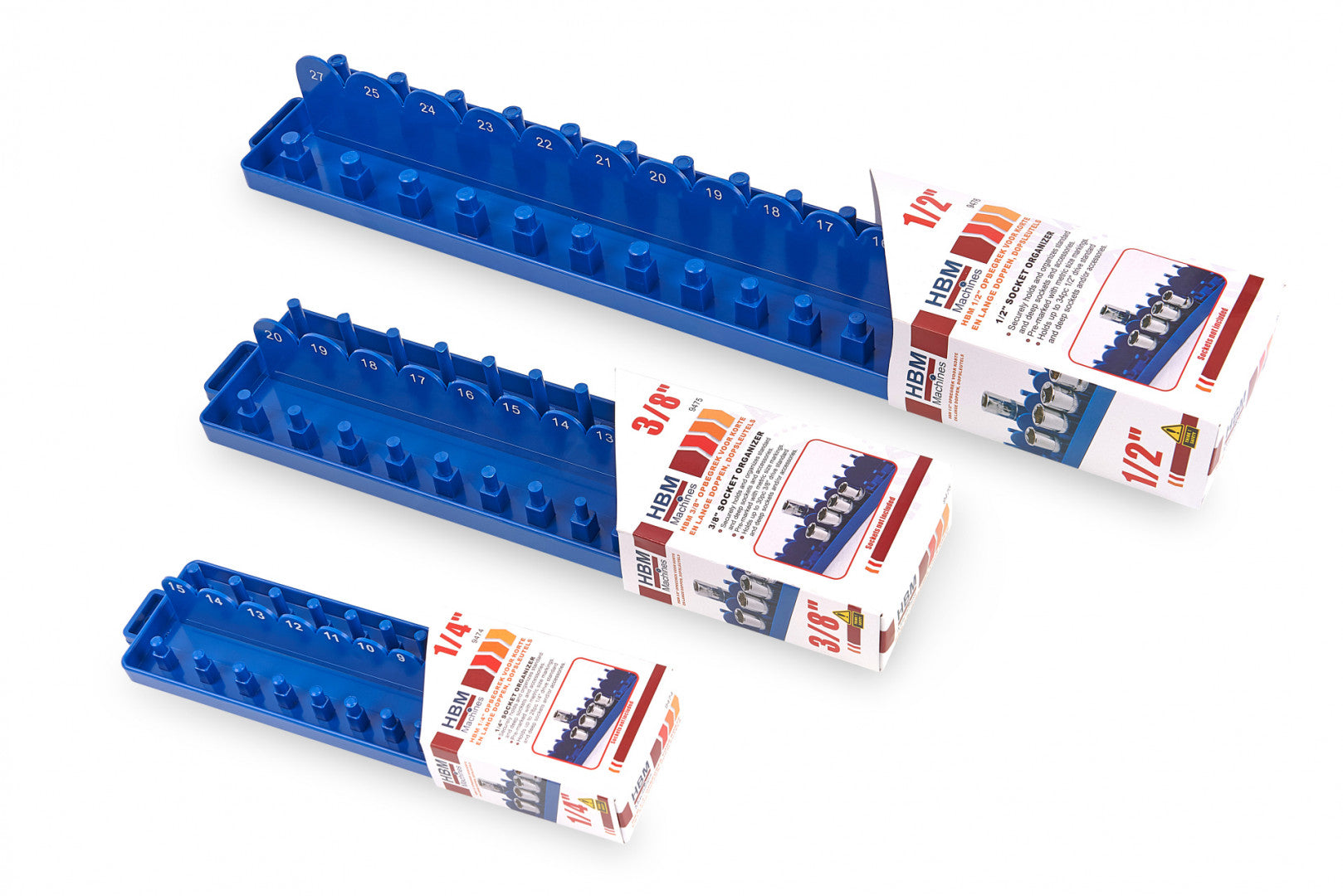 Plastový držiak na krátke a dlhé nástrčné kľúče - nadstavce 1/4''