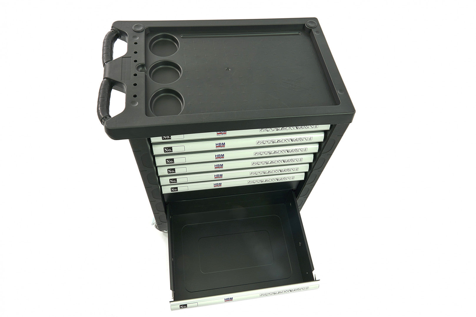 Profesionálna skrinka - dielenský vozík s náradím, so 7 zásuvkami, 154ks náradia, 4 vložky carbon - premium, HBM Holandsko