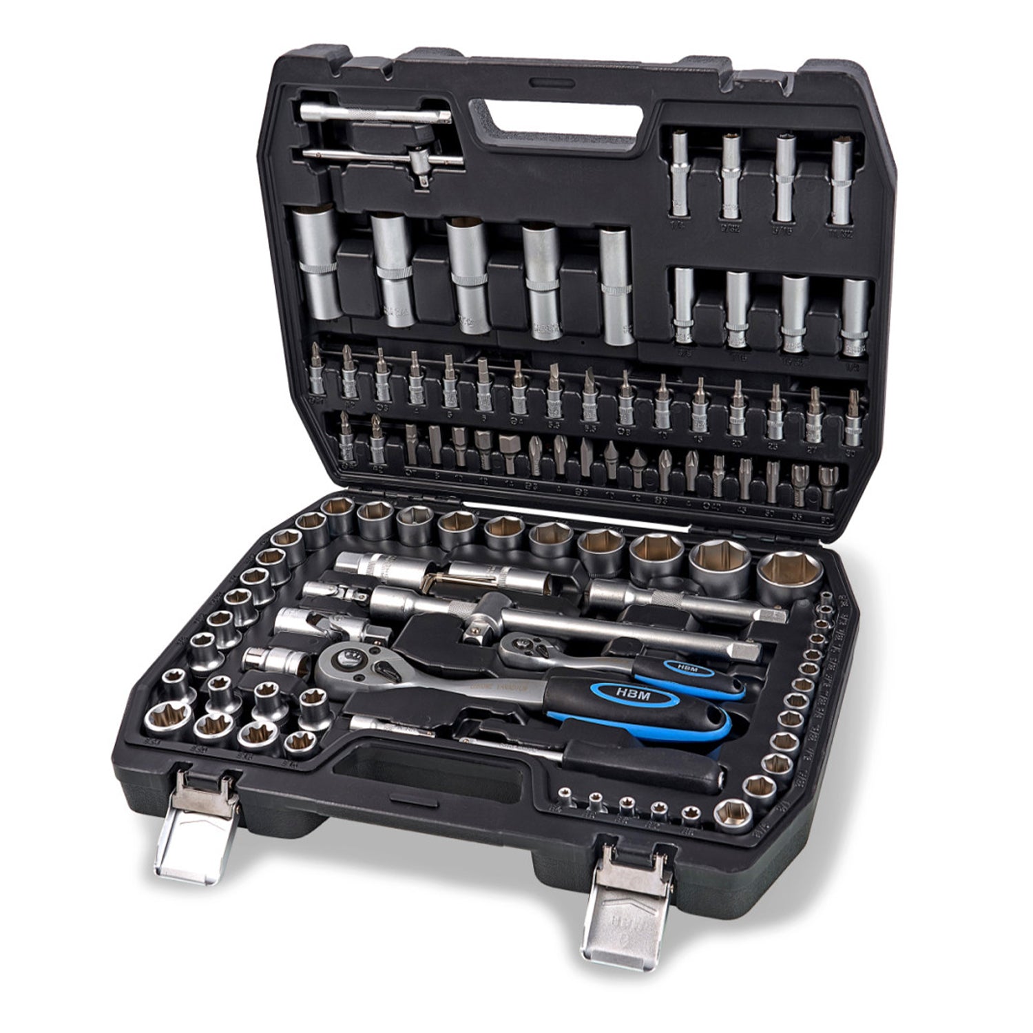 Profesionálna sada nástrčiek 1/4 a 1/2 palca, 108 kusov