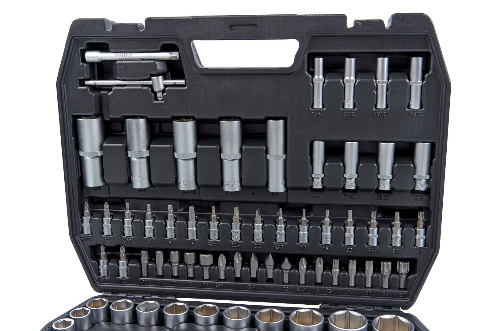 Profesionálna sada nástrčiek 1/4 a 1/2 palca, 108 kusov