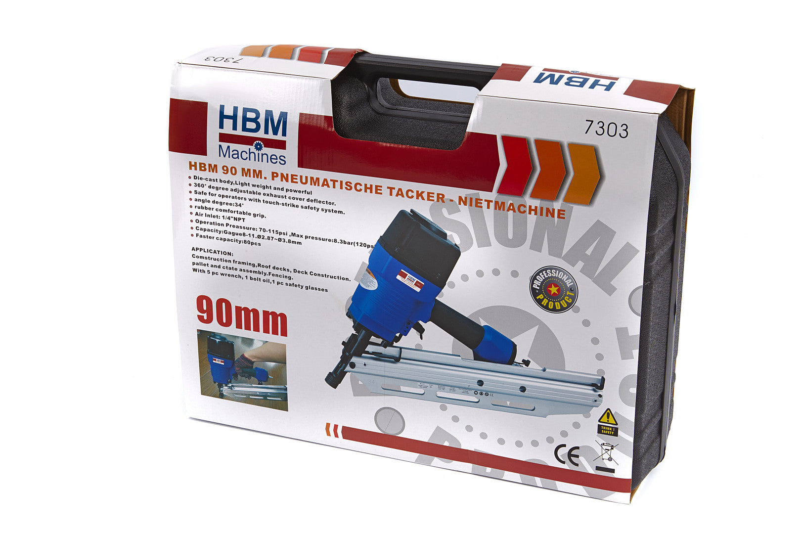 Pneumatická klincovačka HBM 90mm