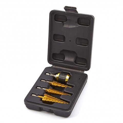 Sada stupňovitých vrtákov 4 kusy