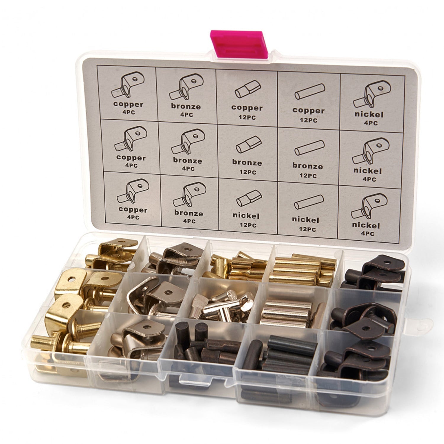 Súprava policových podperiek 108ks