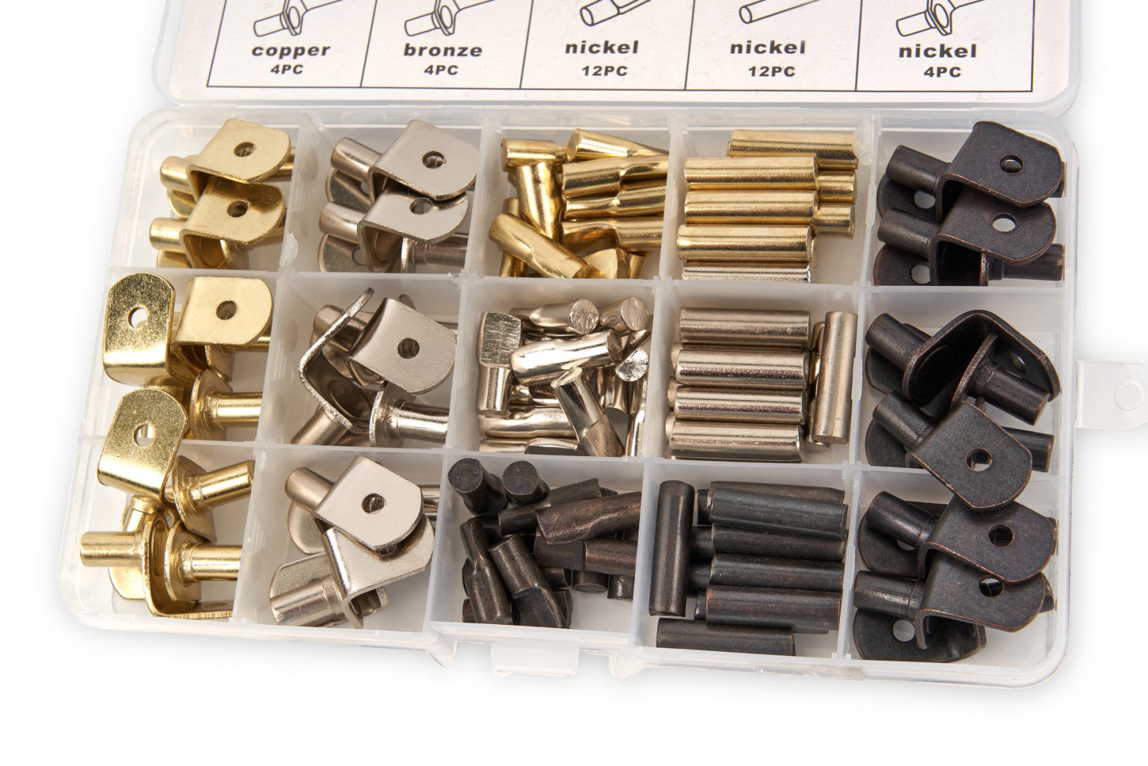 Súprava policových podperiek 108ks