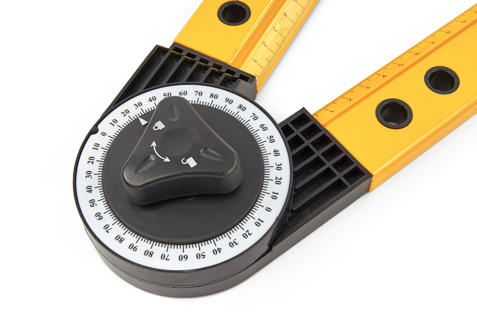 Nastaviteľný uhlomer s vodováhou 2 x 500mm HBM