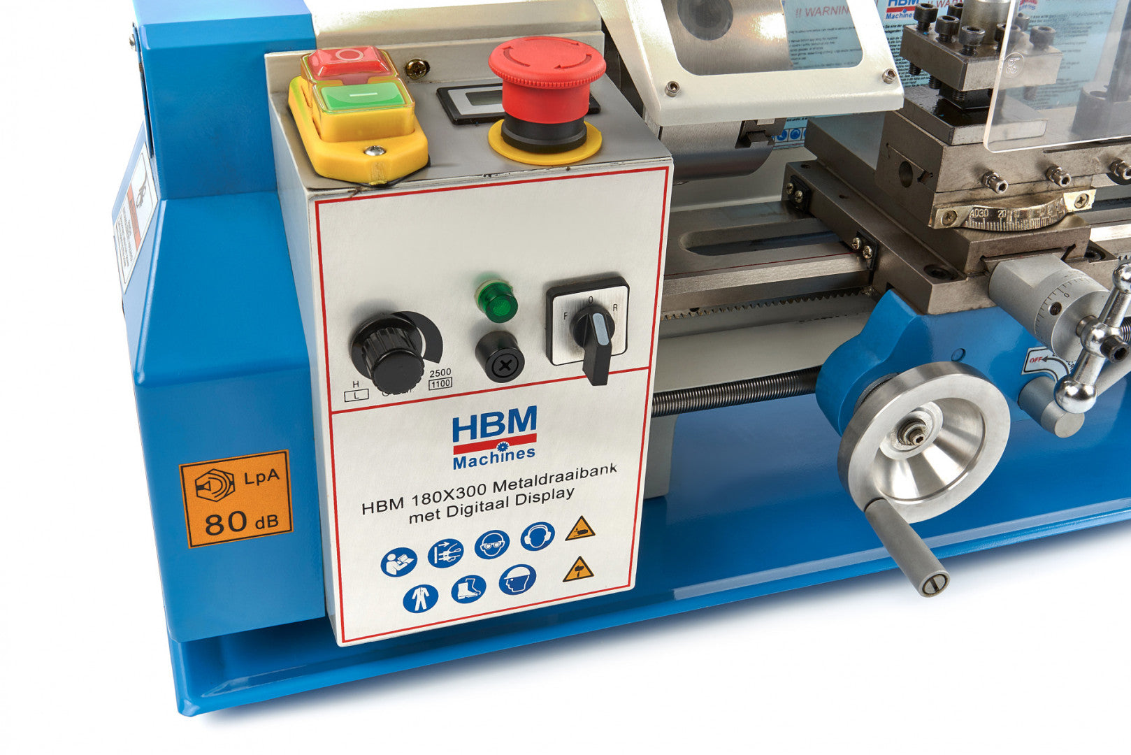 Sústruh na kov s digitálnym dispejom 180 x 300 HBM