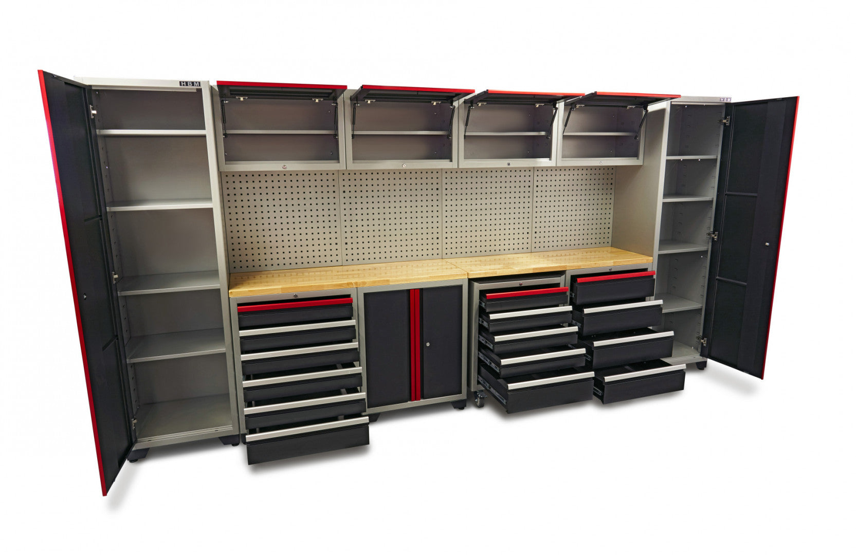 Zostava profesionálneho dielenského nábytku sada 16 dielov 405 × 51 × 204cm