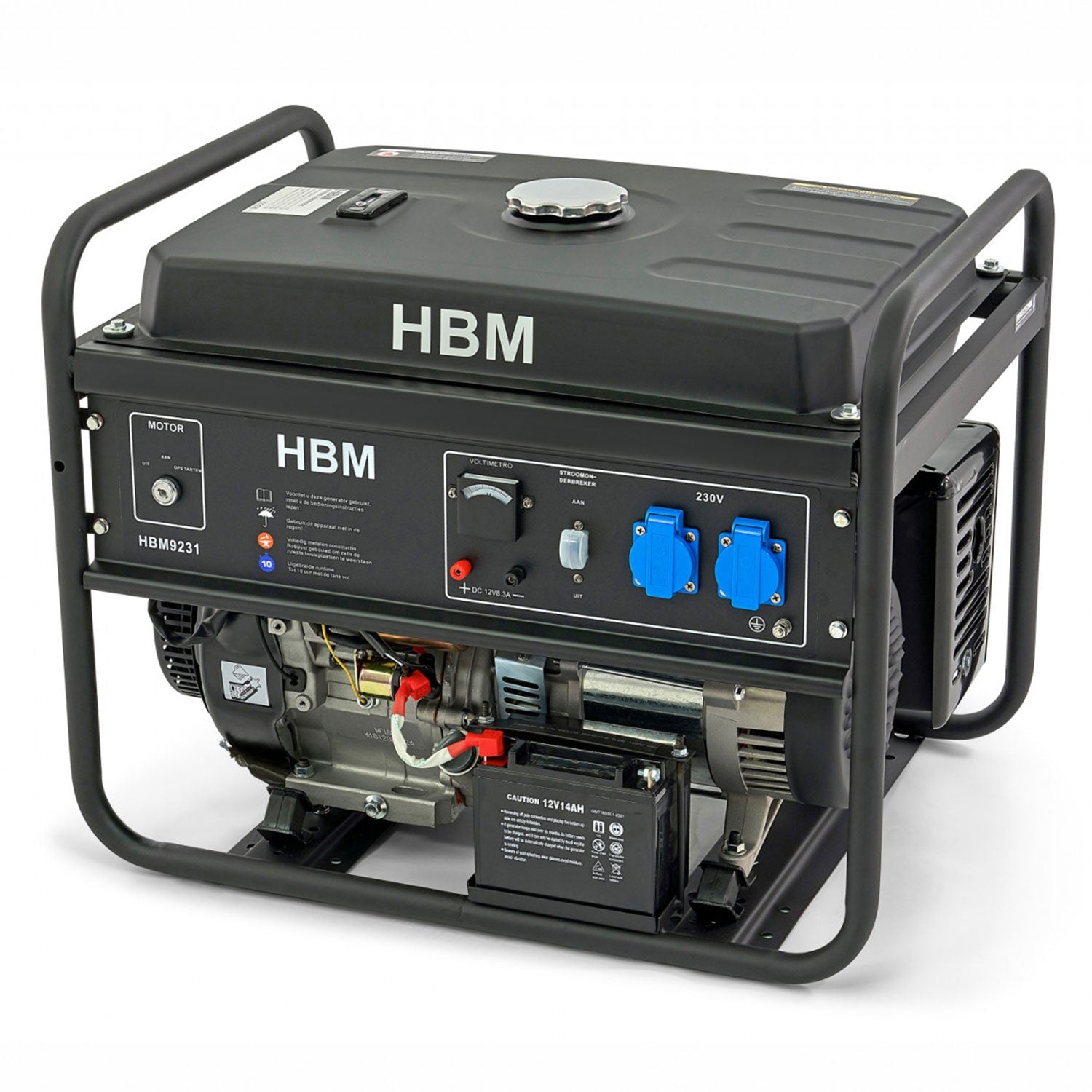 Benzinový generátor - elektrocentrála 5000W, 420cm3 HBM