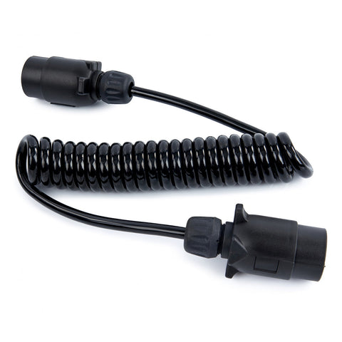 Predlžovací elektrický kábel pre príves, 7 pinov, špirálový