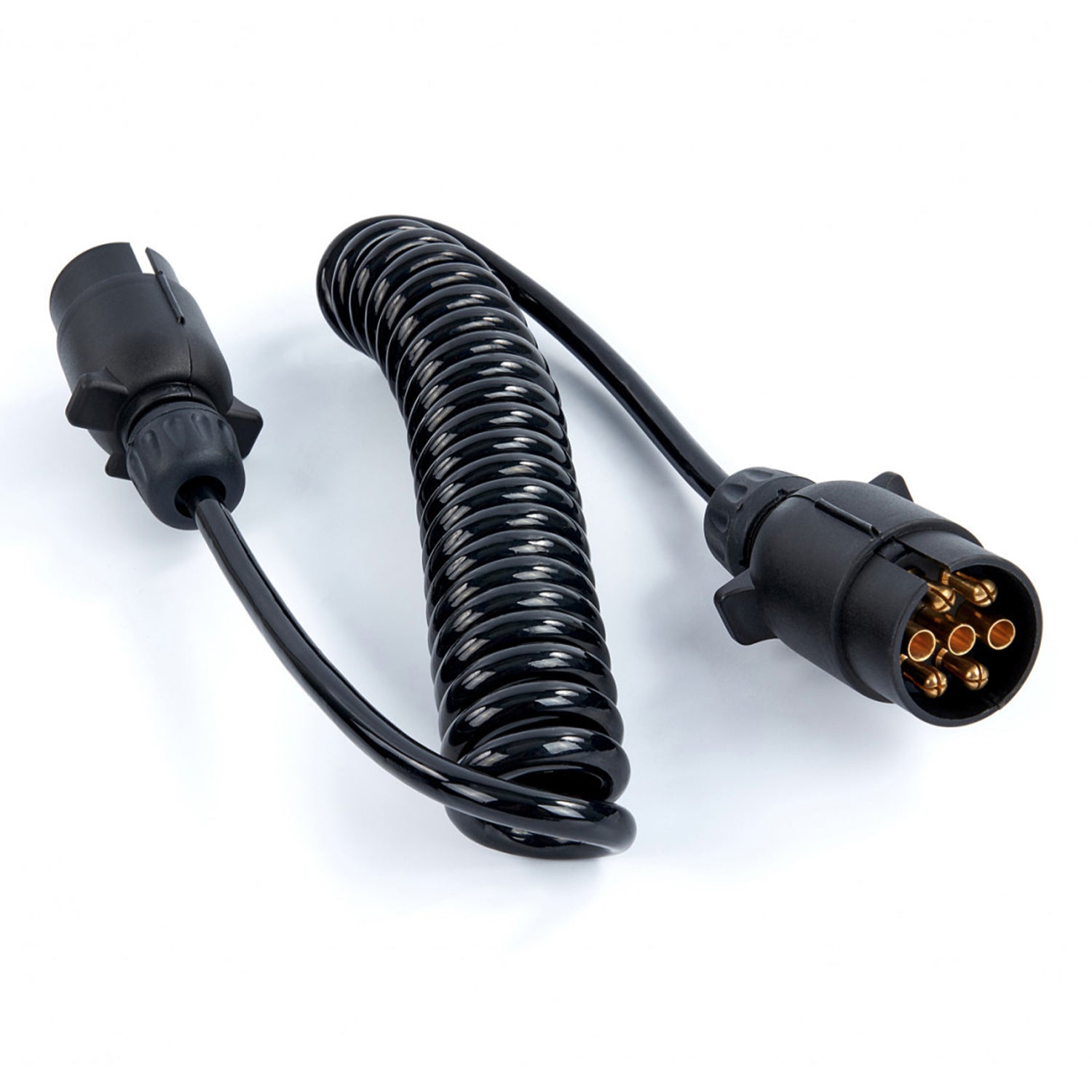 Predlžovací elektrický kábel pre príves, 7 pinov, špirálový