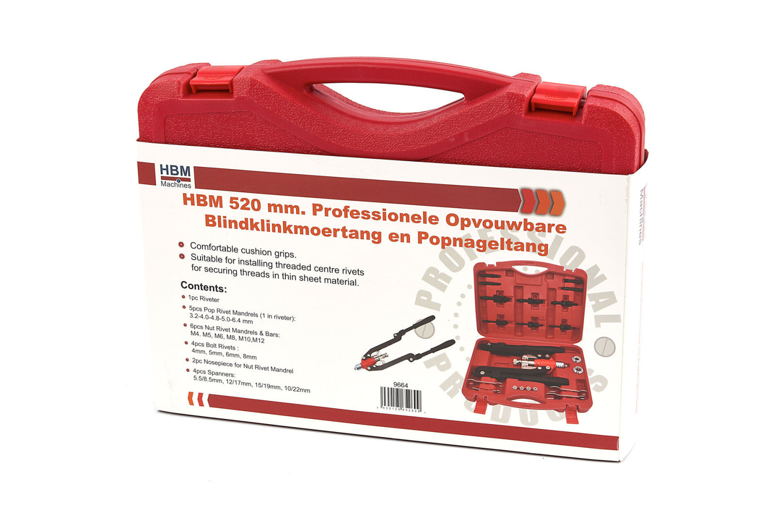 Profesionálna nitovačka - nitovacie kliešte na matice, 520mm