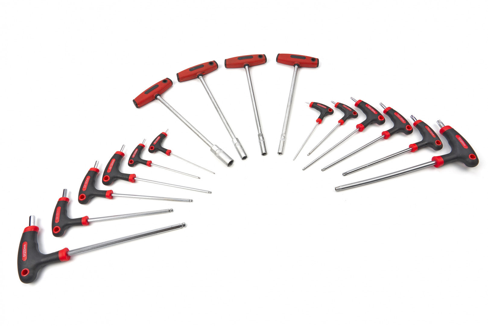 Zásuvkový modul – Torx a Imbus kľúče s T-rukoväťou, 16 dielov – HBM