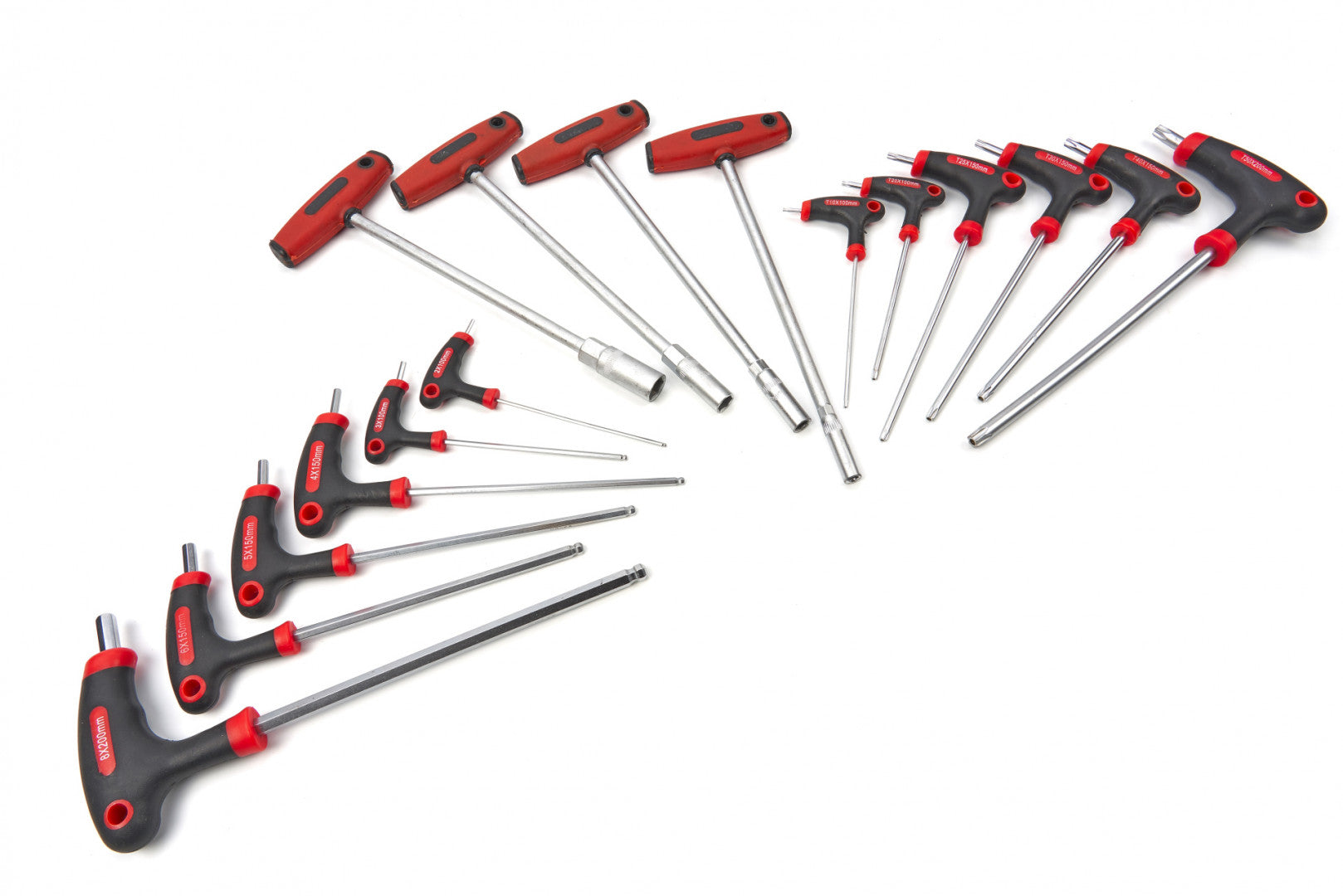 Zásuvkový modul – Torx a Imbus kľúče s T-rukoväťou, 16 dielov – HBM