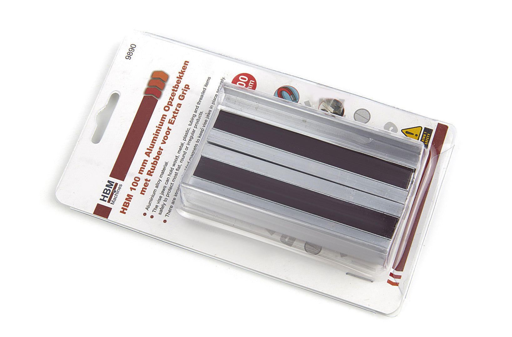 Sada hliníkových čeľustí pre zverák s gumovou ochranou 100 mm