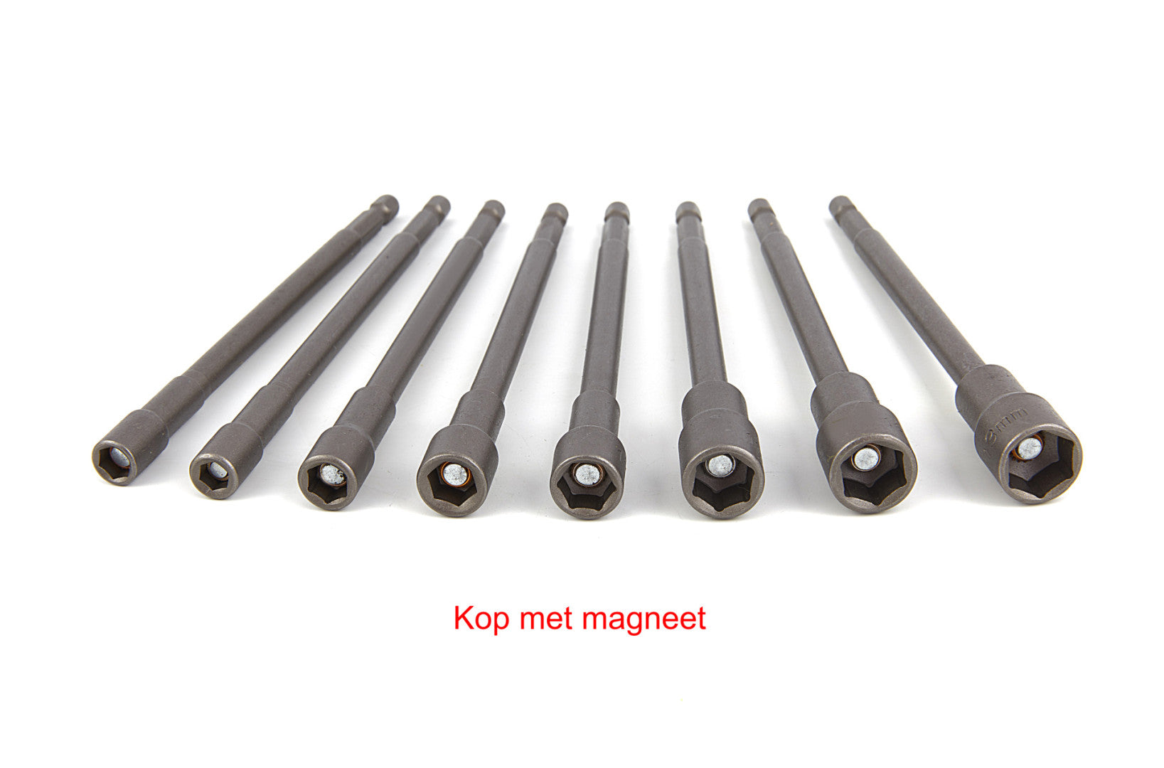 Sada extra dlhých nástrčných kľúčov 150 mm 8 kusov s uchytením do vŕtačky