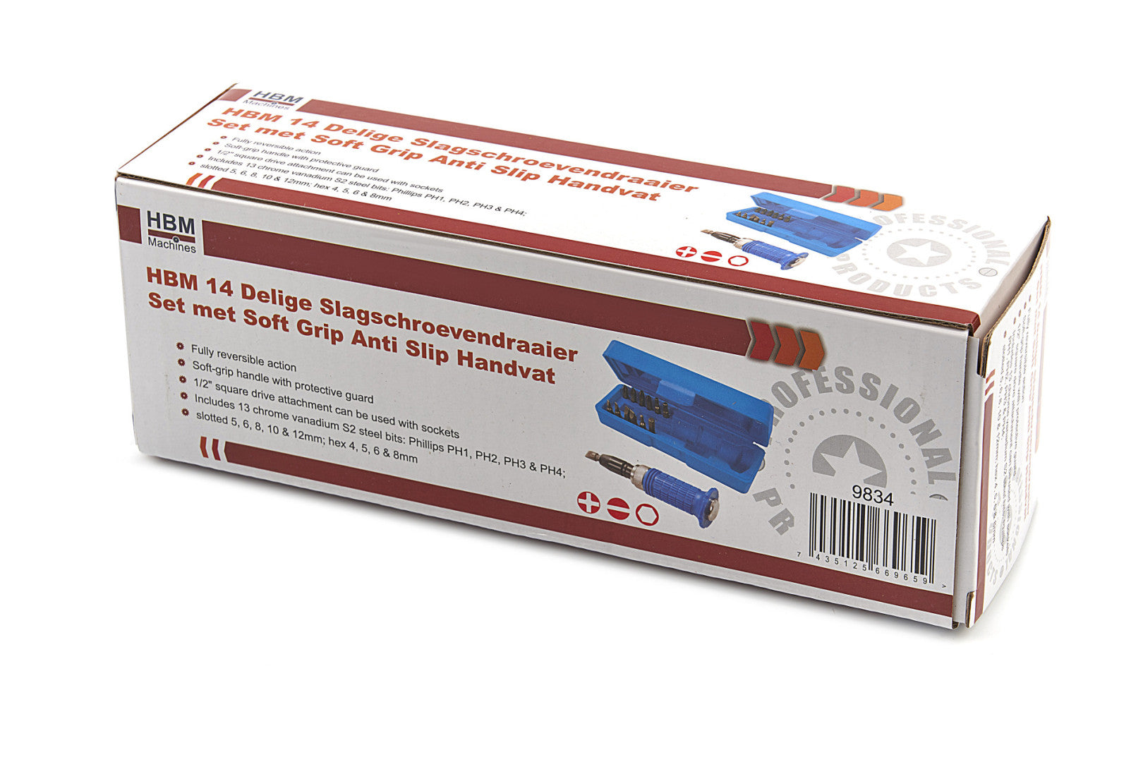 Rázový skrutkovač 14 kusov hbm