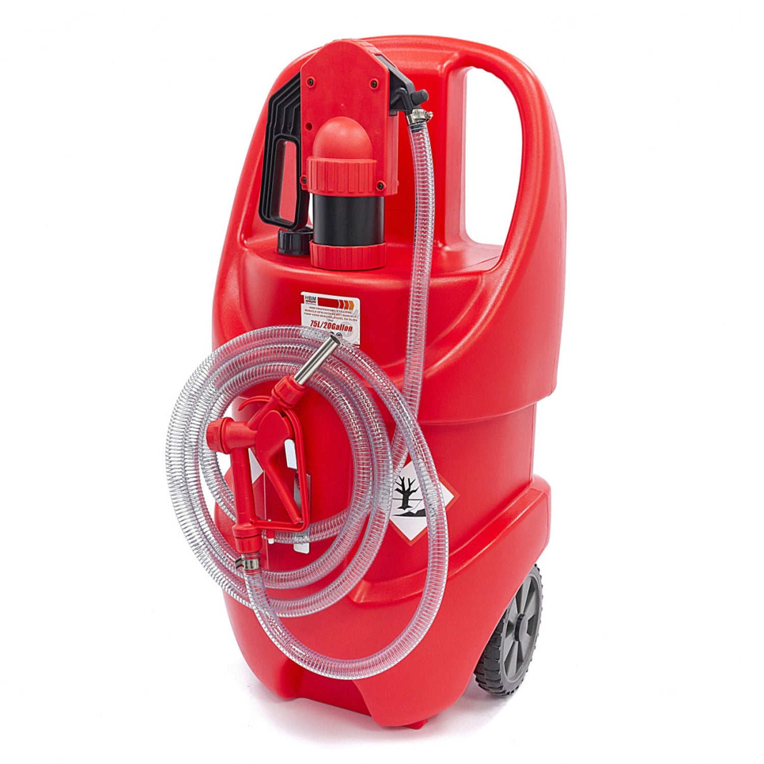 Mobilné ručná čerpacia stanica na benzín s nádržou 75l 40 l/min HBM