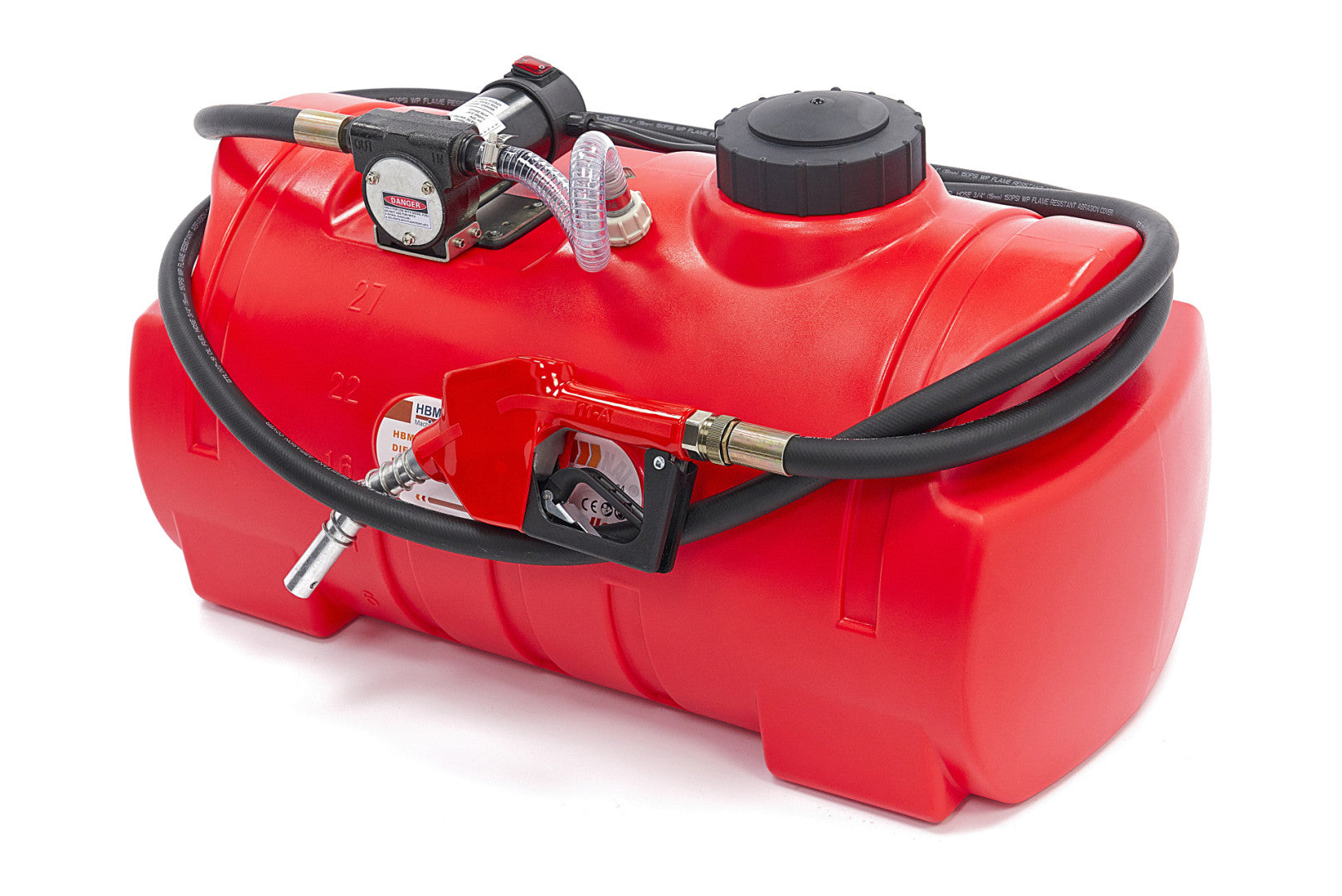 Mobilná čerpacia stanica na čerpanie nafty s nádržou 100l 40l/min 12V HBM