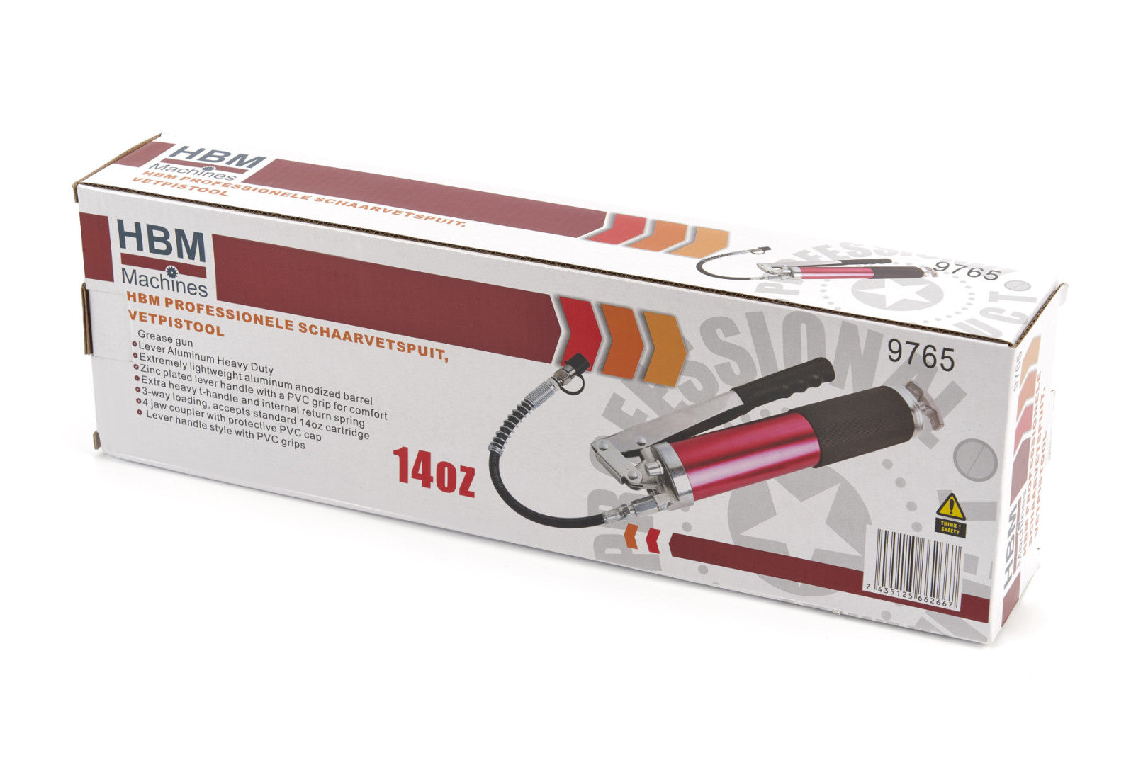 Profesionálna ručná mazacia pištoľ - pumpa 400ml HBM Machines Holandsko