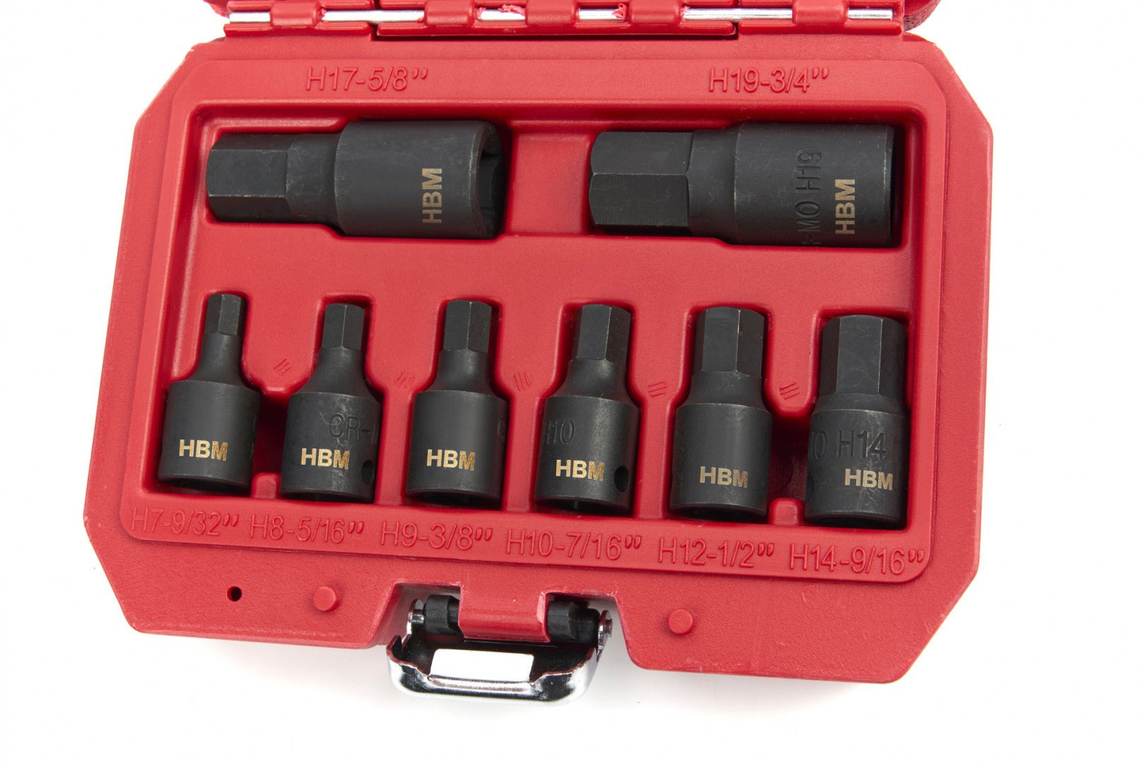 Sada 14 rázových hlavíc imbus bit 6-hran, 2,5 - 19mm, 1/4'' - 1/2'' HBM Machines Holandsko