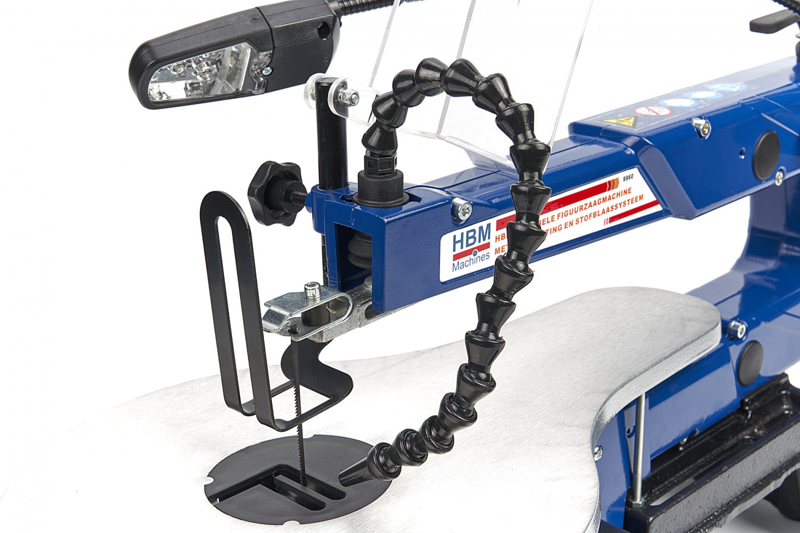 Vertikálna dekupážna píla 120 W s LED lampou HBM