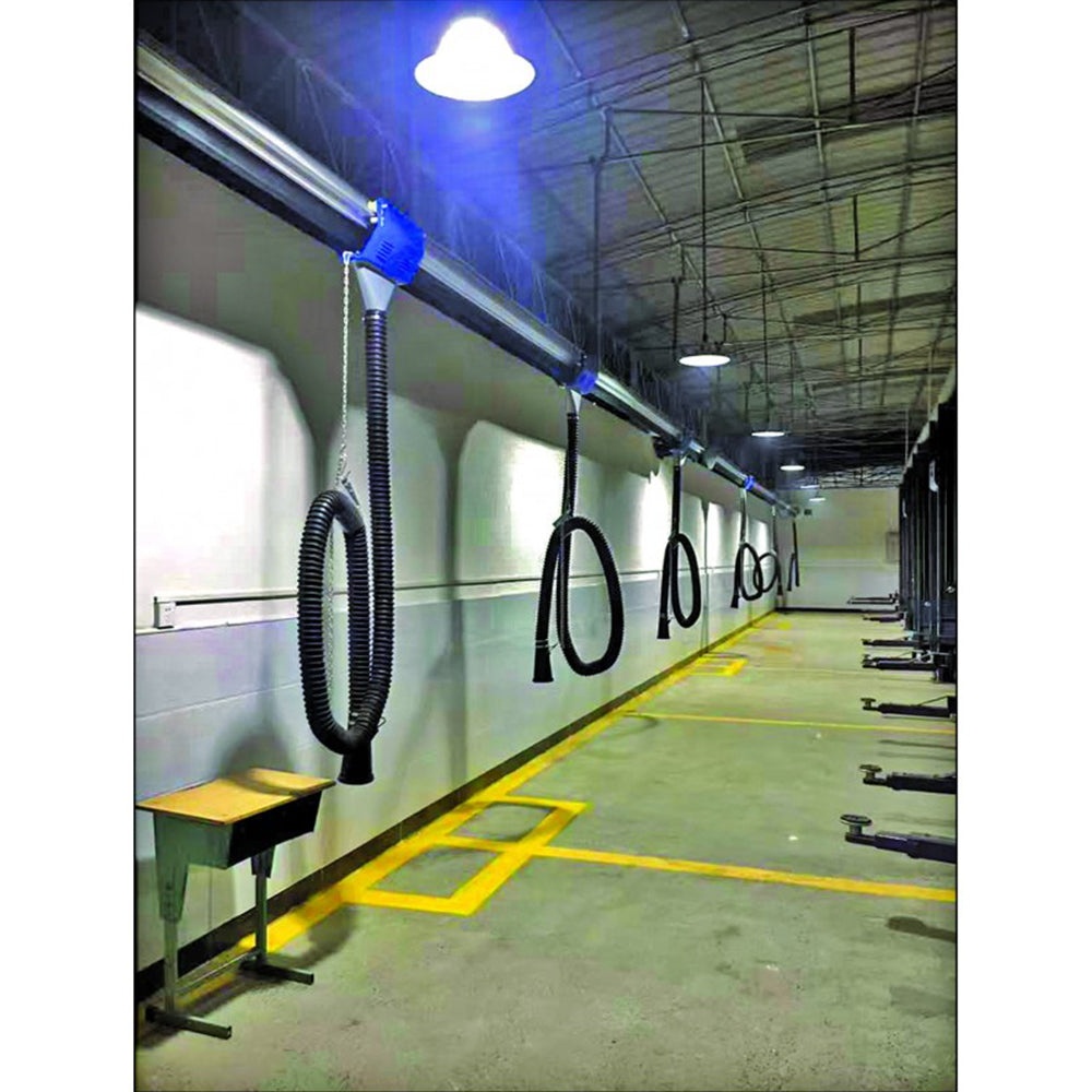 Odsávač výfukových plynov pre hliníkovú koľajnicu 4m